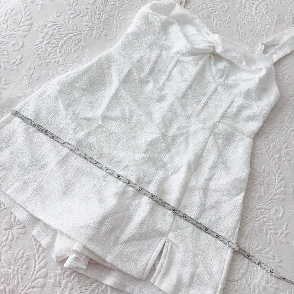 Nwot Lulus Elevated Composure White Jacquard Bust… - image 8